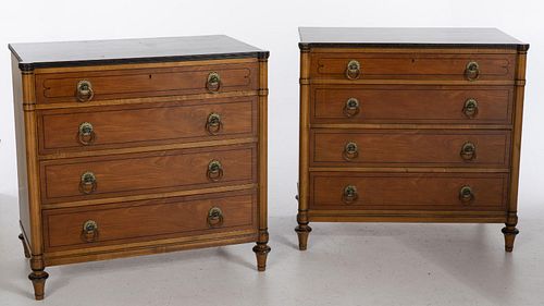 Pair of French Style Kittinger Satinwood Chests of