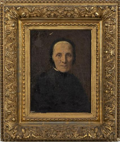 E. Gross, Portrait of an Old Woman, Oil on Canvas