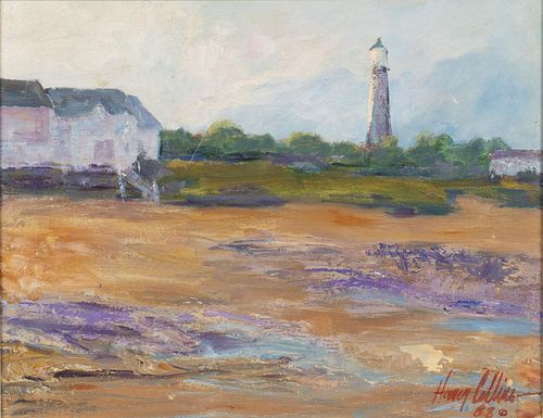 Homer Collins, The Lighthouse, Oil on Canvas, 1988