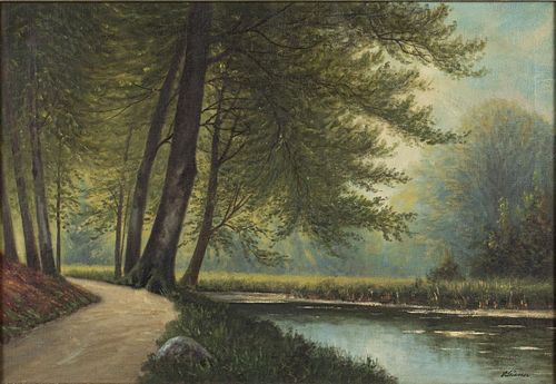 Vilhelm Leisner, Landscape, Oil on Canvas