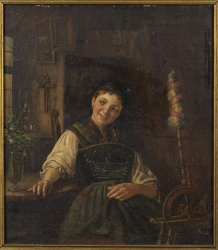 European School, Woman in an Interior, 19th Century