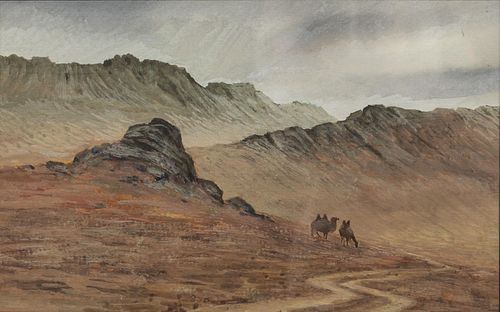 Unsigned, Desert Landscape, Watercolor