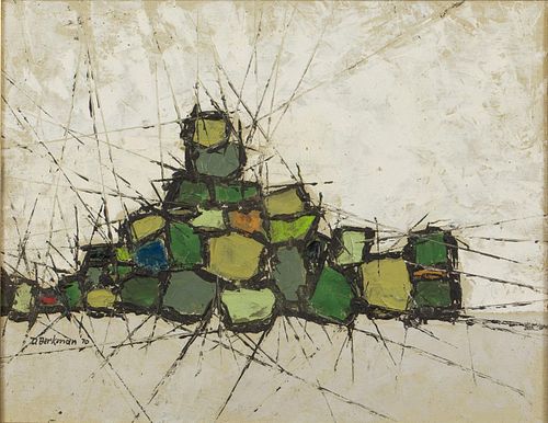 D. Berkman, Abstract, Oil on Canvas, 1970