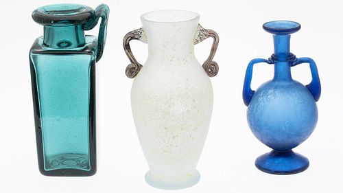 3 Reproductions of Ancient Glass Vessels