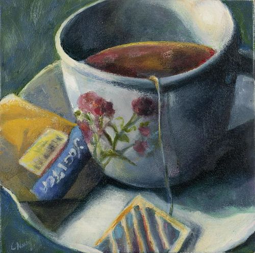 Carolyn Neely, Tea Cup, Oil on Canvas