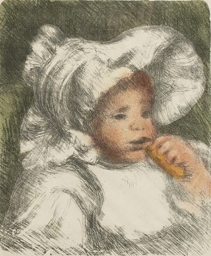 Auguste Renoir, L'Enfant Au Biscuit, Color Lithograph
