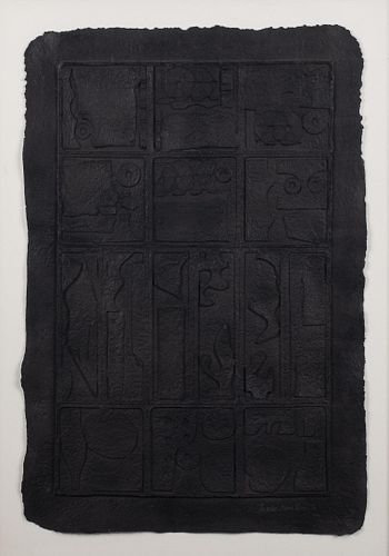 Louise Nevelson, Cast Paper Relief, 1976