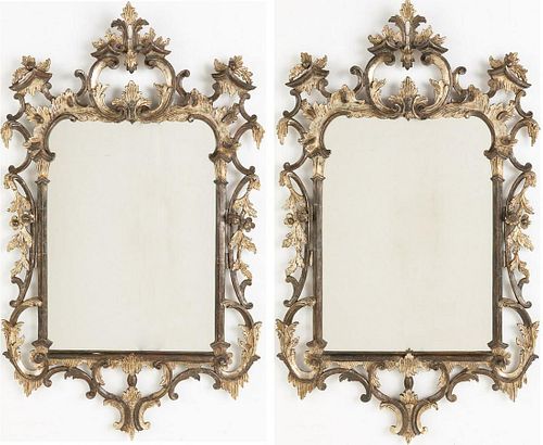 Pair of Italian Rococo Style Mirrors