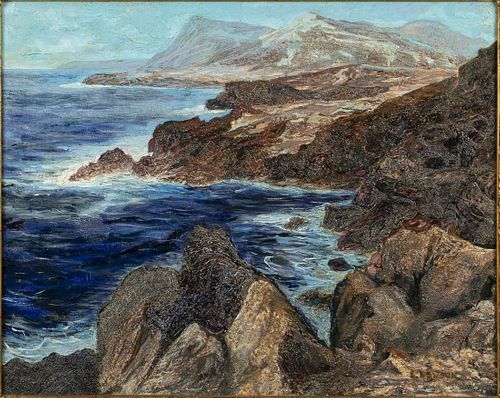 Signed E. Lawson, Seascape, Oil on Canvas