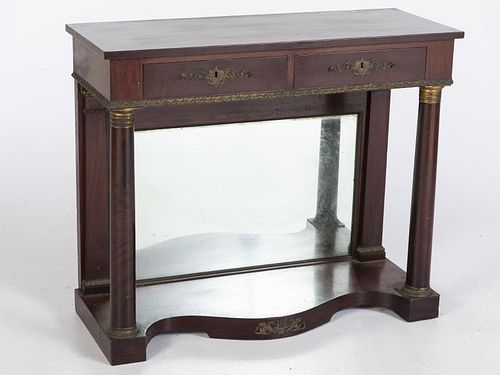 French Empire Style Mahogany Console Table