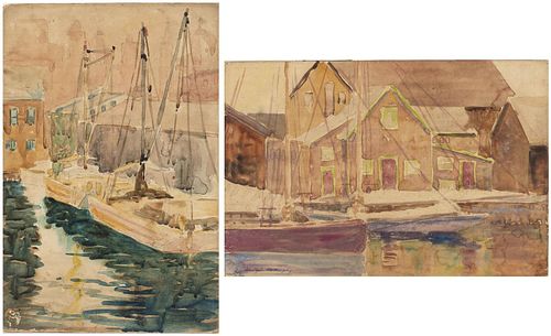 Christopher P.H. Murphy, 2 Scenes of Fishing Boats, W/C