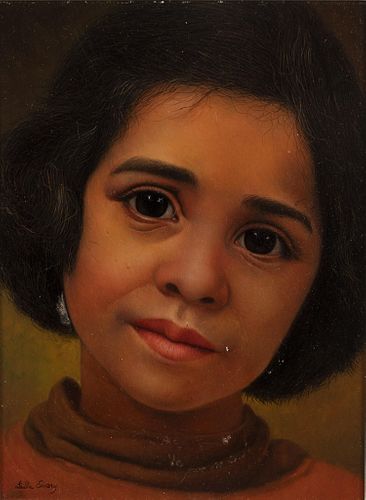 Leslie Emery, Portrait of a Girl, Oil on Panel