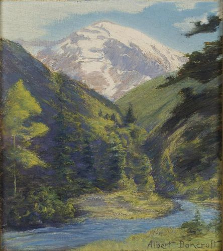 Albert Bancroft, Landscape with Stream, O/C