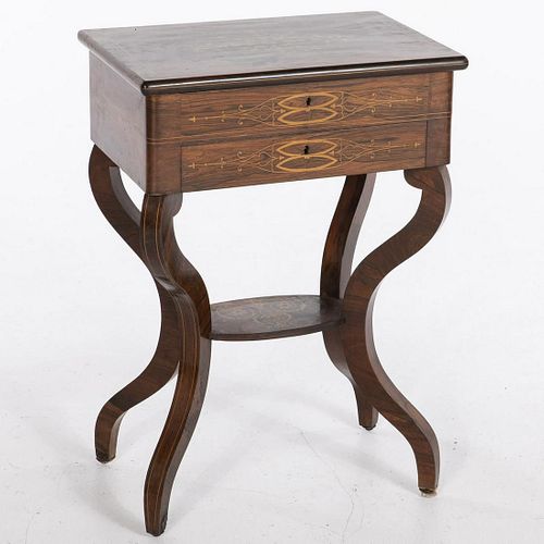 Continental Inlaid Rosewood Dressing/Writing Table