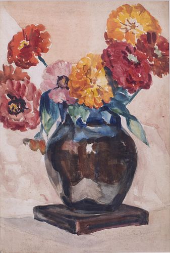 Christopher A. D. Murphy, Still Life of Flowers, W/C