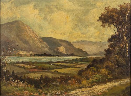 T. C. Duncan, River View, Oil on Board
