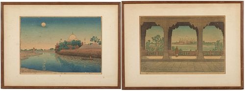 William Charles Bartlett, 2 Woodblocks of Taj Mahal