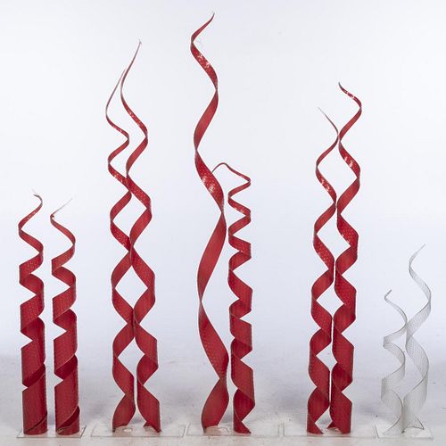 John Bucci, Group of Spiral Plexiglass Sculptures