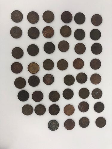 Lot of Assorted Indian Head One Cent Coins