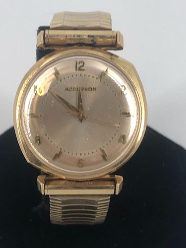 Vintage Accutron Wrist Watch w/Gold Case