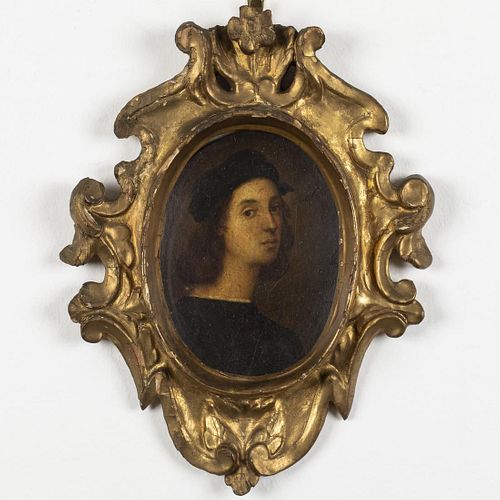 Italian School, After Raphael, Self Portrait, Oil
