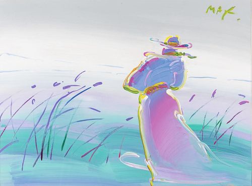 Peter Max, Walking in Reeds #15, Acrylic
