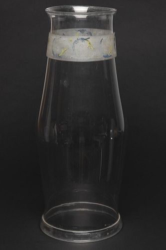 Painted Hurricane Shade, Probably 19th Century