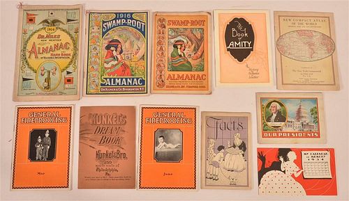 Lot of 11 Vintage Advertising Pamphlets.