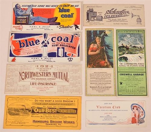 Lot of 8 Vintage Advertising Blodders.