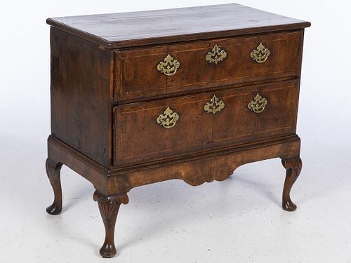 Queen Anne Style Walnut Chest on Stand