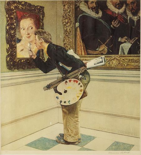 Norman Rockwell, Artist Critic, Lithograph