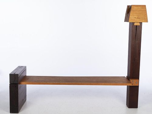 Jack Gates, Sculptural Wood Bench