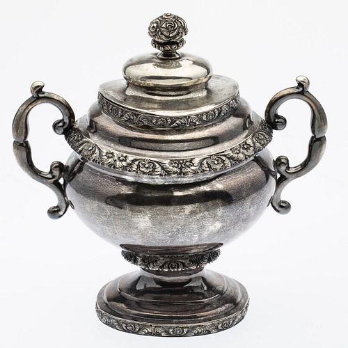 Frederick Marquand Coin Silver Lidded Urn