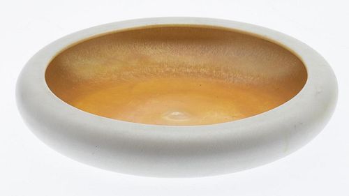 Steuben Calcite Aurene Glass Centerpiece Bowl