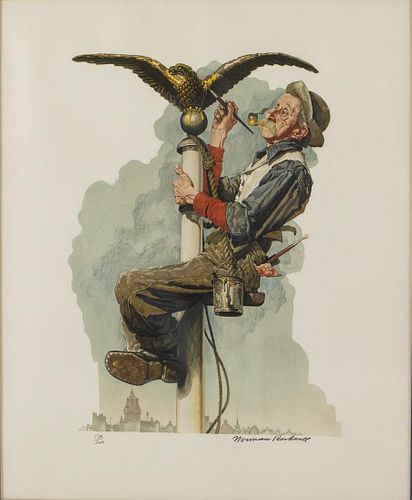 Norman Rockwell, Gilding the Eagle, Lithograph