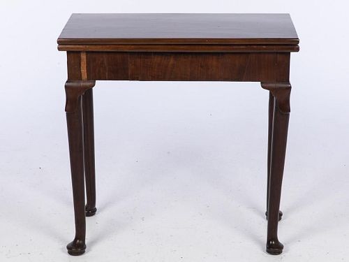 Queen Anny Mahogany Card Table, 18th Century