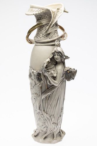 Art Nouveau Royal Dux Porcelain Vase