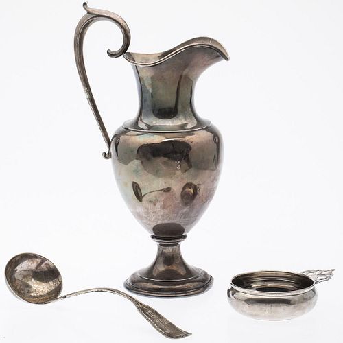 Group of Sterling & Coin Silver, 19th C and Later