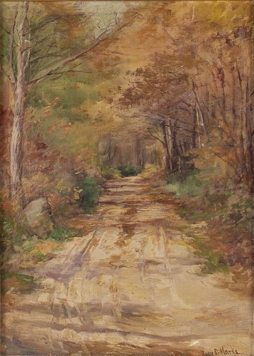 Lucy Marks, Landscape with Roadway, Oil on Canvas