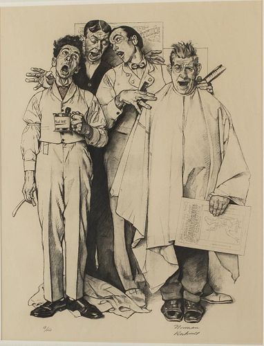 Norman Rockwell, Barbershop Quartet, Lithograph