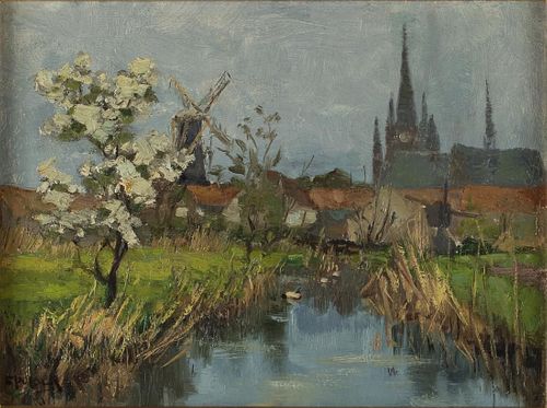 C. Polder (Dutch), Holland Fair, Oil on Canvas