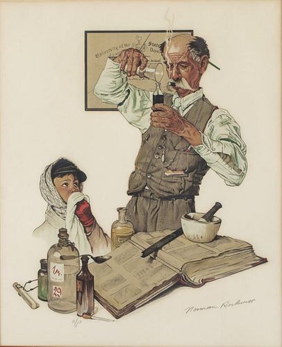 Norman Rockwell, The Chemist, Lithograph