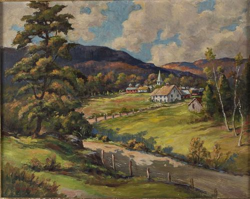 George Kramer, European Landscape, Oil on Canvas