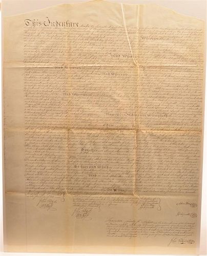 Hand Written Indenture Dated 1822.