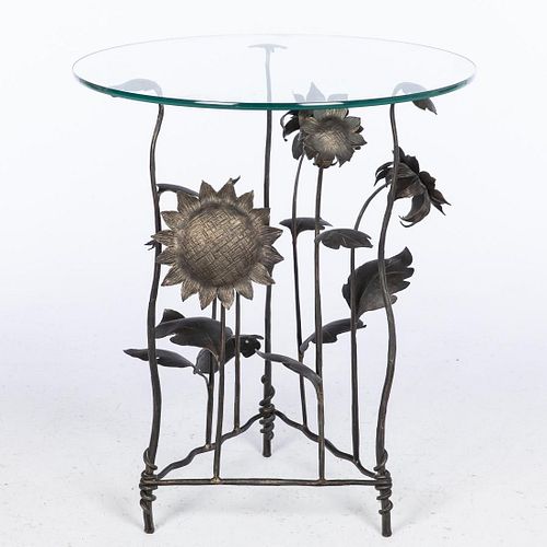 John Boyd Smith, Glass Top Wrought Iron Table