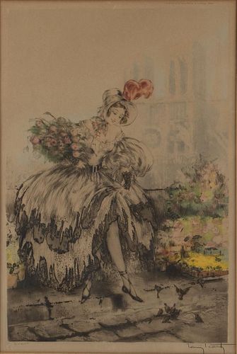 Louis Icart, Musette, Etching, 1927