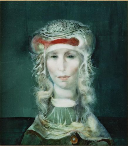 Endre Szasz, Portrait of a Woman, Oil on Panel
