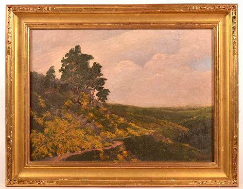 20th C. CA Oil on Canvas Lanscape