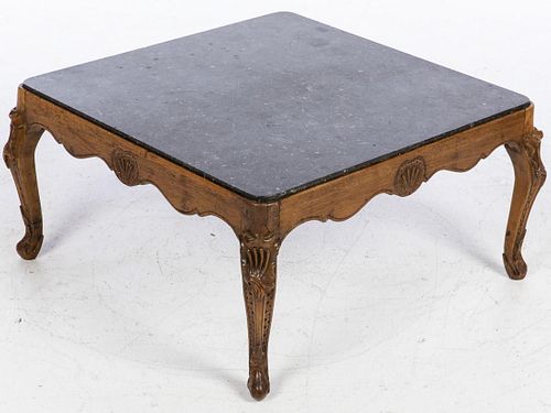 French Provincial Marble Top Low Table