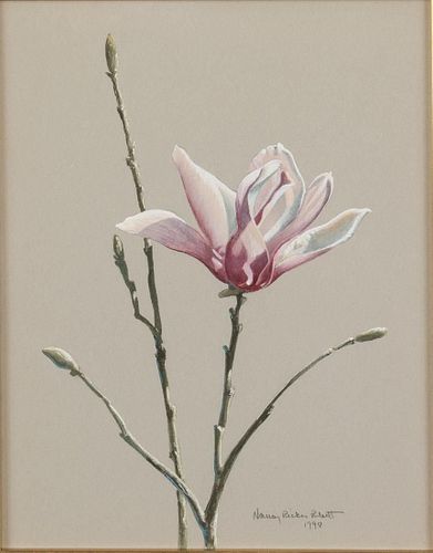 Nancy Ricker Rhett, Flower, Watercolor